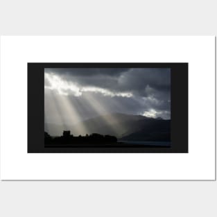 Sunrays over Eilean Donan Castle Posters and Art